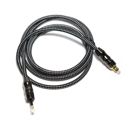 खरीदें TOSLINK OD6.0mm डिजिटल ऑप्टिकल फाइबर ऑडियो केबल ब्लैक जिंक मिश्र धातु प्लास्टिक वायर online manufacture