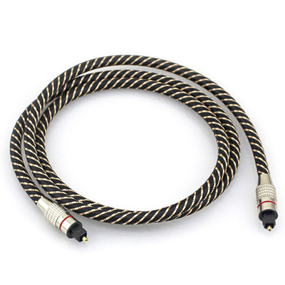 Toslink ऑप्टिक डिजिटल केबल नायलॉन ब्रेडेड मेटल शेल रेड रिंग कनेक्टर HiFi SPDIF 1M - 10M साउंडबार के लिए
