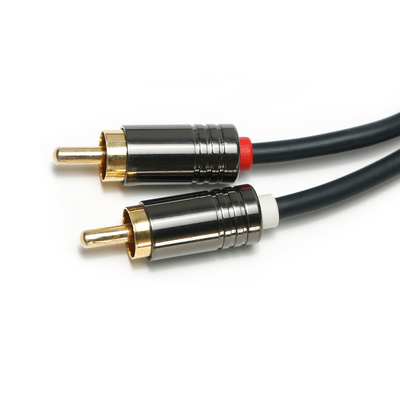 RCA डिजिटल ऑडियो केबल 3.5MM PVC प्लेटेड काला एल्युमिनियम एलॉय शेल क्वालिटी साउंडबार के लिए 0.5M कनेक्टर मिनी साउंडबार के लिए