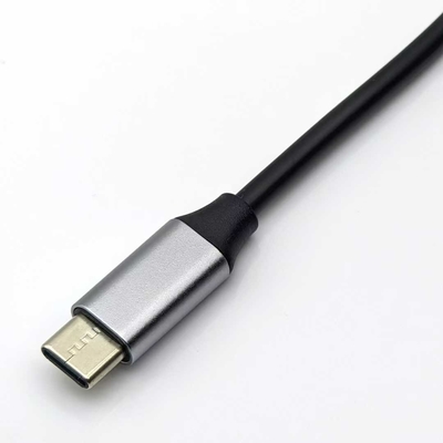स्पीकर-रेडी साउंड ट्रांसमिशन के लिए ब्लैक USB-C मेल कनेक्टर TOSLINK ऑप्टिकल ऑडियो केबल