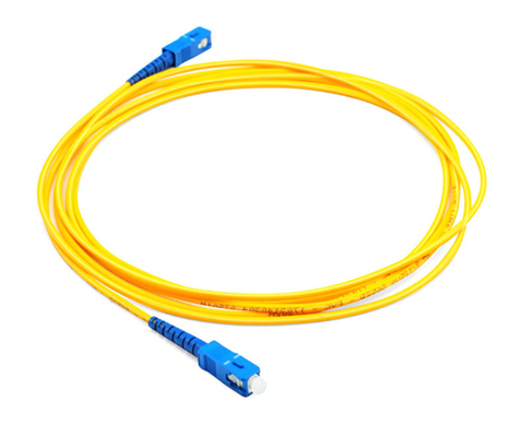 पीला डुअल कोर फाइबर ऑप्टिक पैच कॉर्ड OM3 10 Gbps 4CH